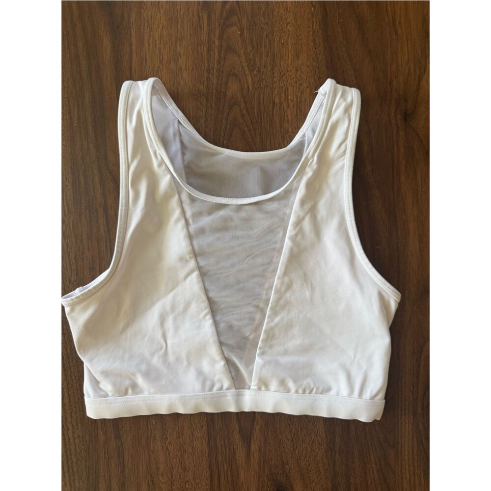 Varley White Mesh Panel Sports Bra Size Small